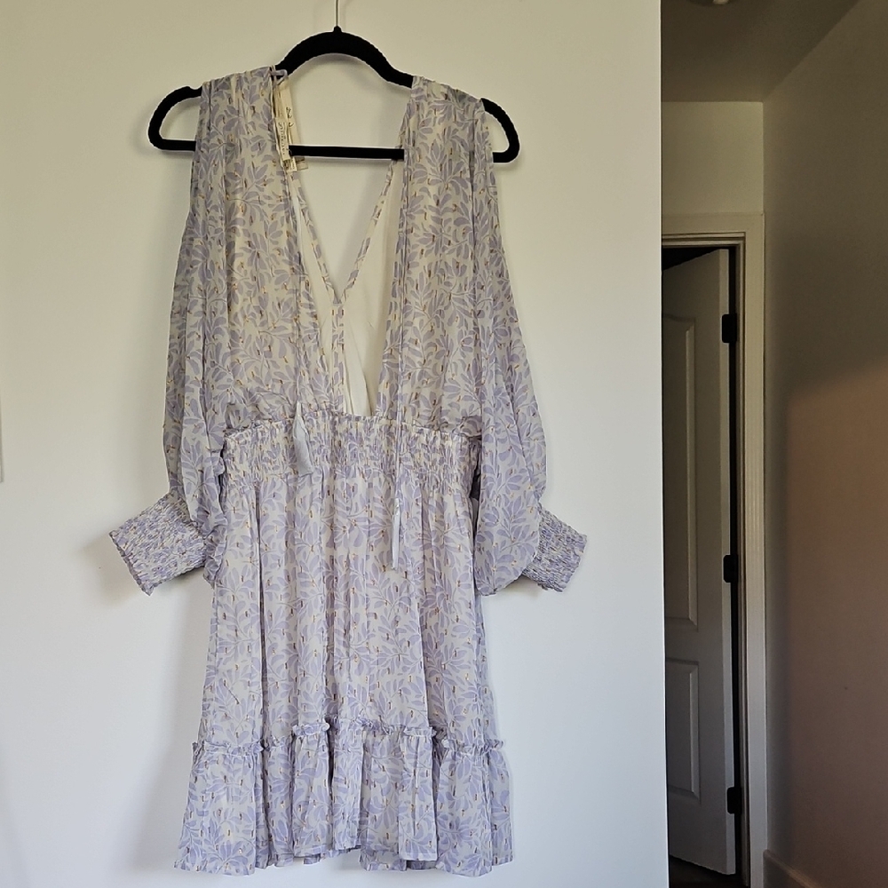 Lovestitch Lavender Floral Long Sleeve Dress